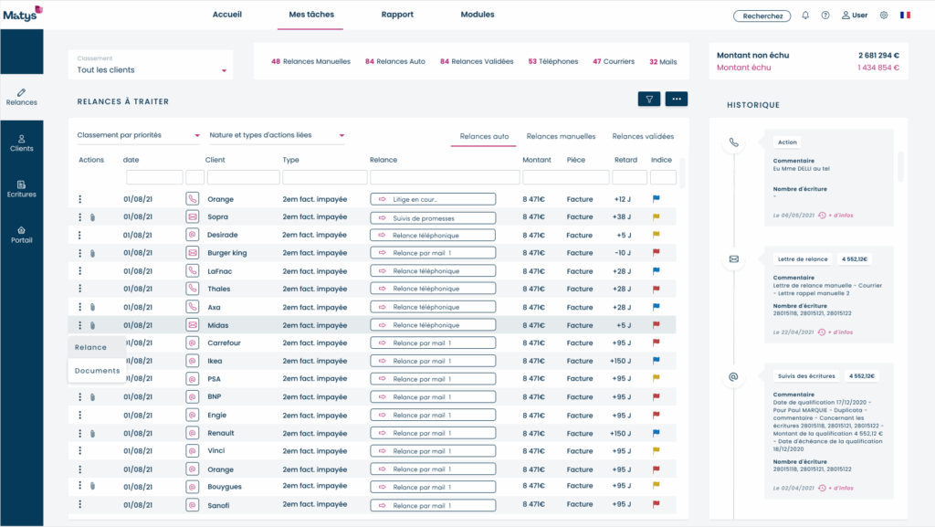 Matys - Logiciel de crédit management